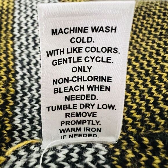 Cato Est 1948 Black & Yellow Striped Stretchy Cozy Cardigan Sweater Plus 26/28W - Picture 9 of 9